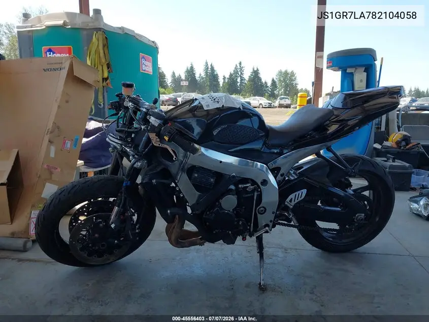 2008 Suzuki Gsx-R750 VIN: JS1GR7LA782104058 Lot: 45556403