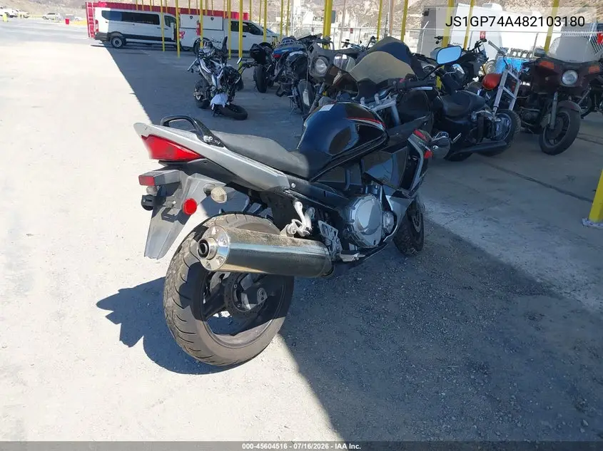 2008 Suzuki Gsx650 F VIN: JS1GP74A482103180 Lot: 45604516