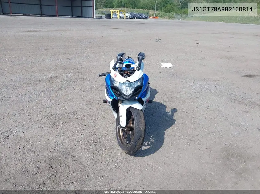 2011 Suzuki Gsx-R1000 VIN: JS1GT78A8B2100814 Lot: 45160234