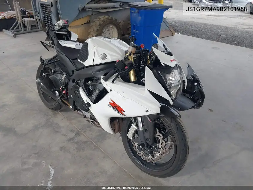 2011 Suzuki Gsx750 VIN: JS1GR7MA9B2101958 Lot: 45187824