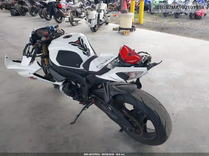 2011 Suzuki Gsx750 VIN: JS1GR7MA9B2101958 Lot: 45187824