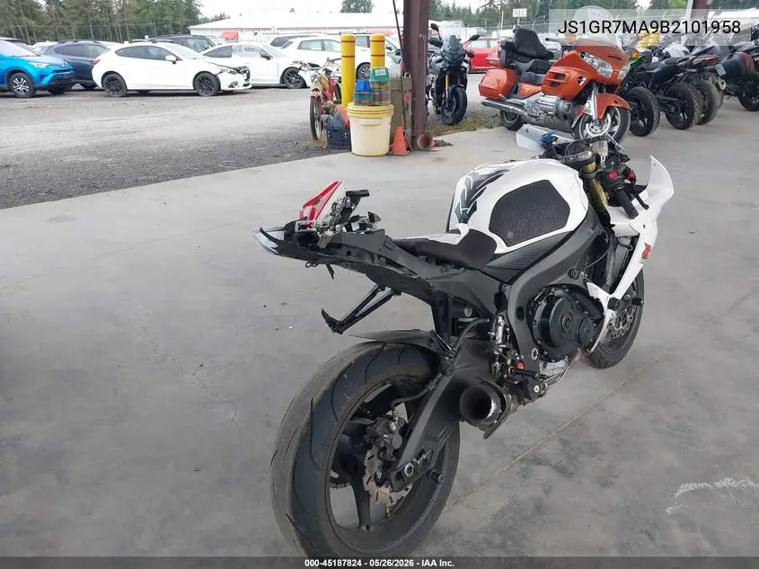 2011 Suzuki Gsx750 VIN: JS1GR7MA9B2101958 Lot: 45187824