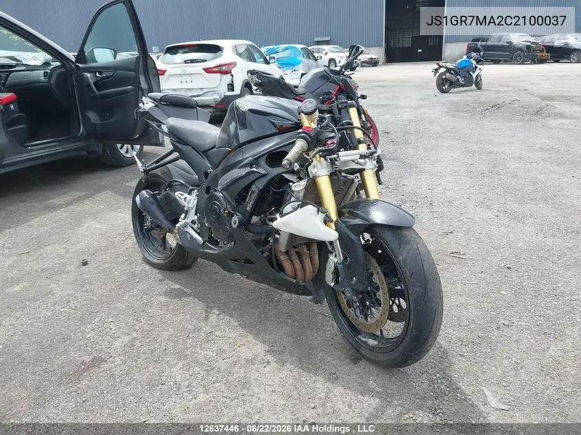 2012 Suzuki Gsx750 VIN: JS1GR7MA2C2100037 Lot: 12637446