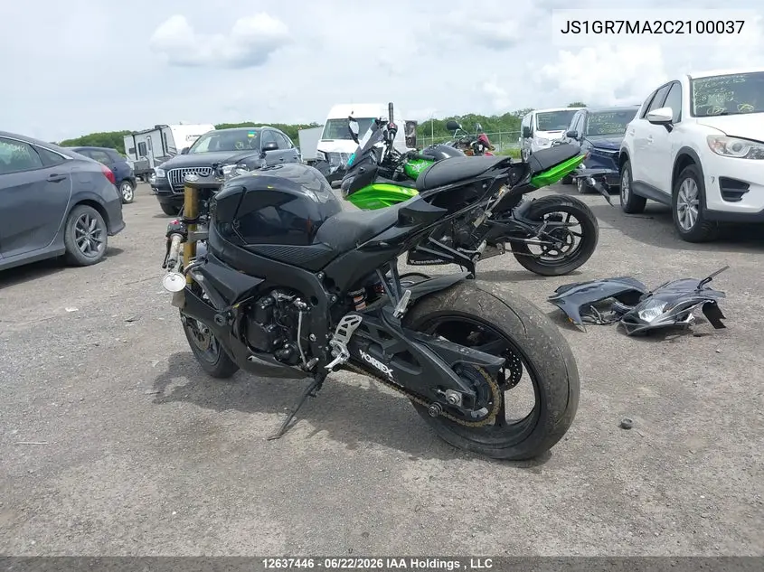 2012 Suzuki Gsx750 VIN: JS1GR7MA2C2100037 Lot: 12637446