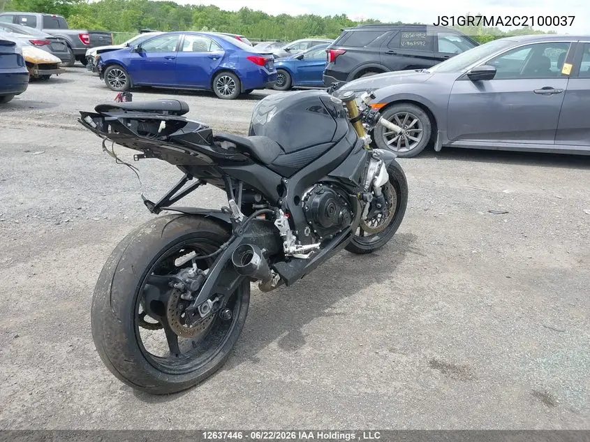 2012 Suzuki Gsx750 VIN: JS1GR7MA2C2100037 Lot: 12637446