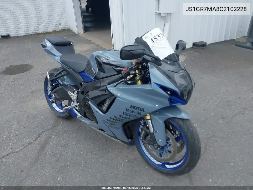 2012 Suzuki Gsx750 VIN: JS1GR7MA8C2102228 Lot: 45379798