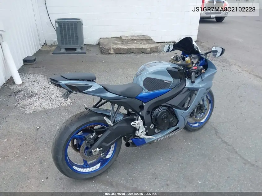 2012 Suzuki Gsx750 VIN: JS1GR7MA8C2102228 Lot: 45379798