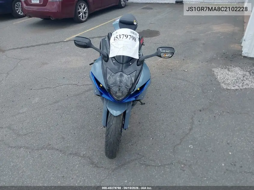 2012 Suzuki Gsx750 VIN: JS1GR7MA8C2102228 Lot: 45379798