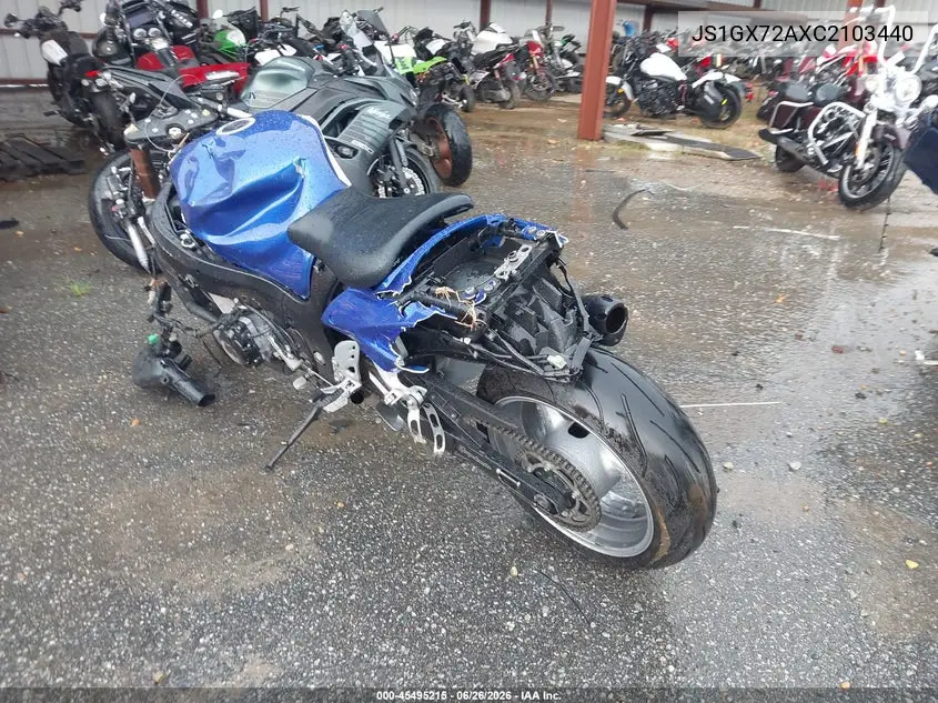 2012 Suzuki Gsx1300 R VIN: JS1GX72AXC2103440 Lot: 45495215