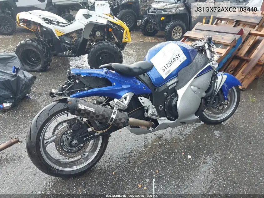 2012 Suzuki Gsx1300 R VIN: JS1GX72AXC2103440 Lot: 45495215