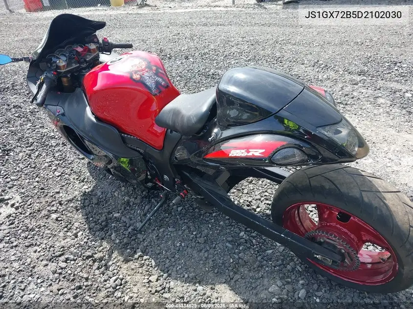 2013 Suzuki Gsx1300 Ra VIN: JS1GX72B5D2102030 Lot: 45334629