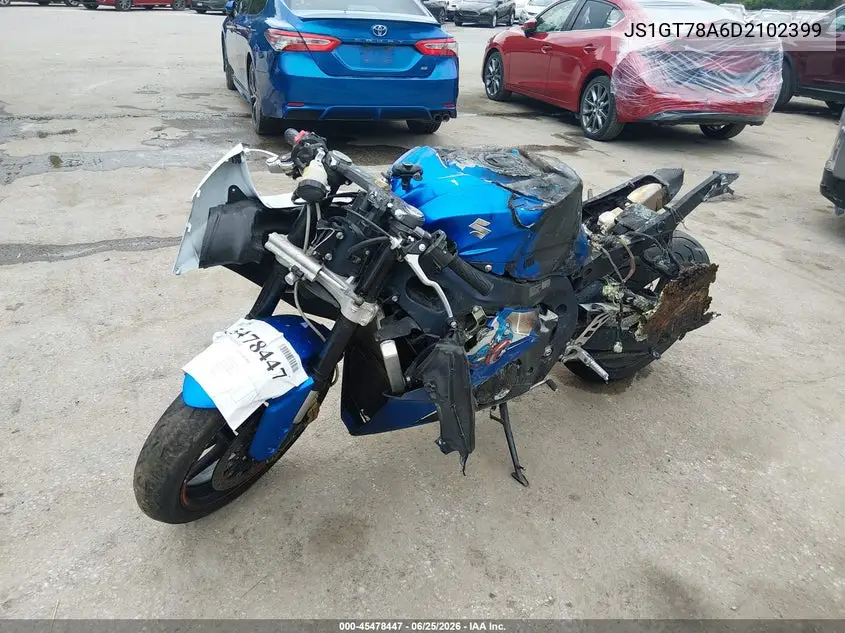 2013 Suzuki Gsx-R1000 VIN: JS1GT78A6D2102399 Lot: 45478447