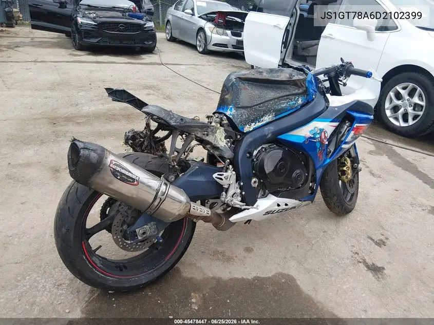 2013 Suzuki Gsx-R1000 VIN: JS1GT78A6D2102399 Lot: 45478447