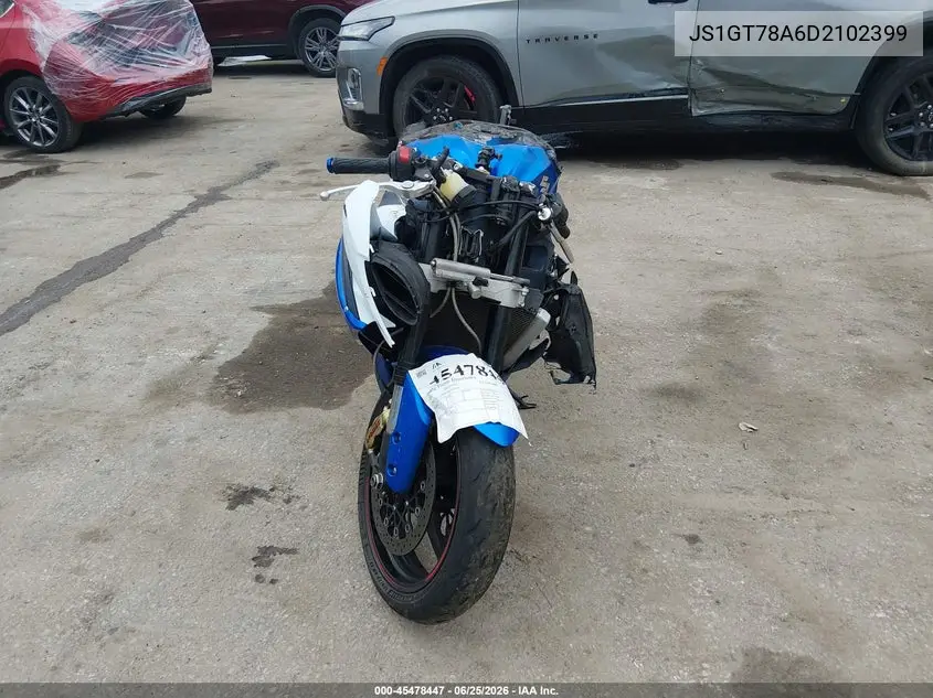 2013 Suzuki Gsx-R1000 VIN: JS1GT78A6D2102399 Lot: 45478447