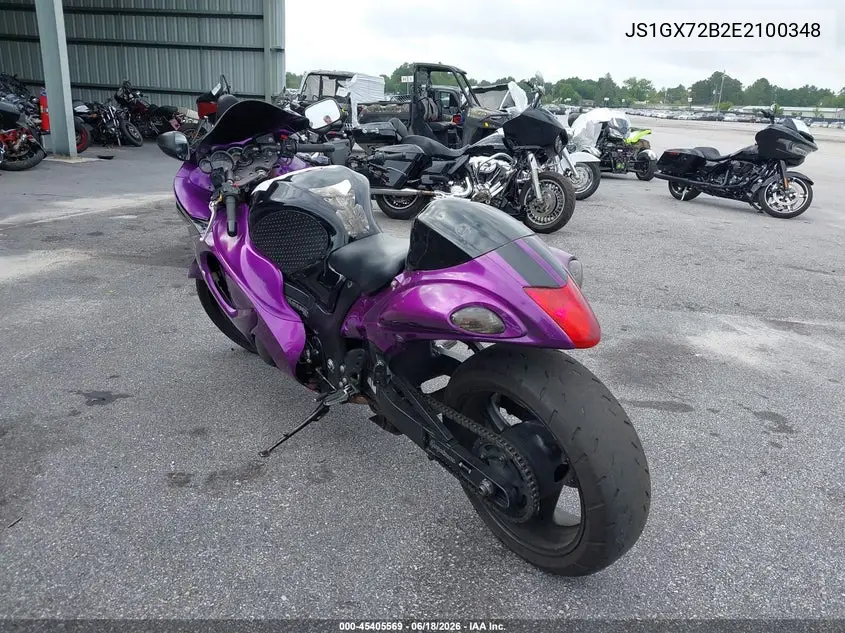 2014 Suzuki Gsx1300 Ra VIN: JS1GX72B2E2100348 Lot: 45405569
