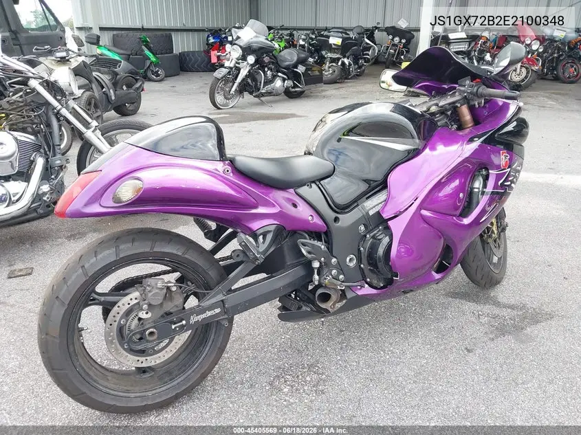 2014 Suzuki Gsx1300 Ra VIN: JS1GX72B2E2100348 Lot: 45405569