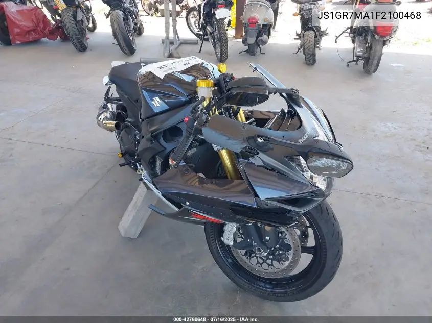 2015 Suzuki Gsx-R750 VIN: JS1GR7MA1F2100468 Lot: 42760648