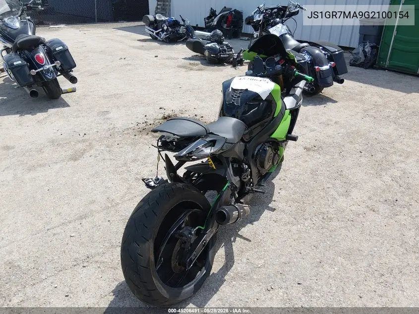 2016 Suzuki Gsx-R750 VIN: JS1GR7MA9G2100154 Lot: 45206491
