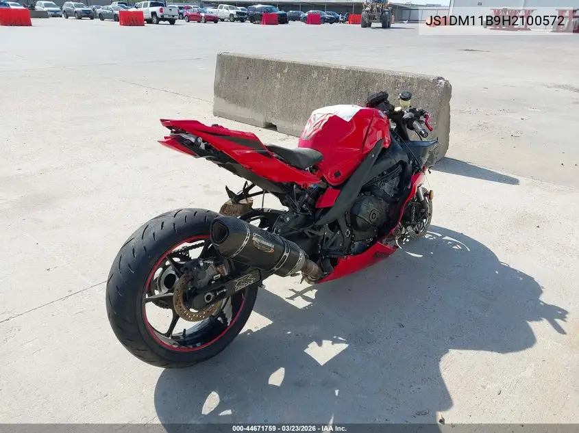 2017 Suzuki Gsx-R1000 VIN: JS1DM11B9H2100572 Lot: 44671759