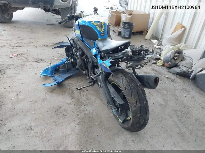 2017 Suzuki Gsx-R1000 VIN: JS1DM11BXH2100984 Lot: 45518448