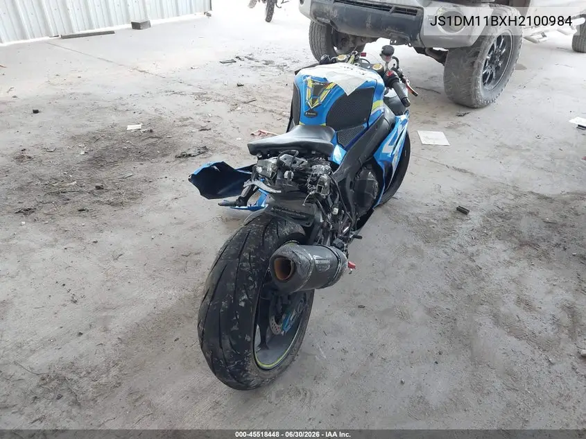 2017 Suzuki Gsx-R1000 VIN: JS1DM11BXH2100984 Lot: 45518448