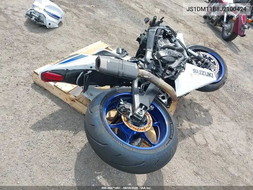 2018 Suzuki Gsx-R1000 VIN: JS1DM11B8J2100424 Lot: 45471461