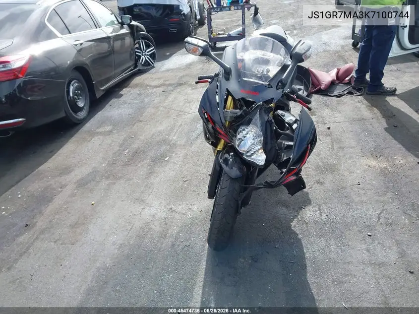 2019 Suzuki Gsx-R750 VIN: JS1GR7MA3K7100744 Lot: 45474736