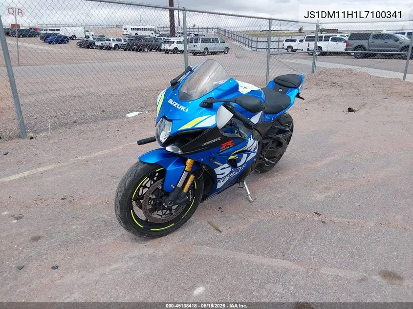 2020 Suzuki Gsx-R1000 R VIN: JS1DM11H1L7100341 Lot: 45138418