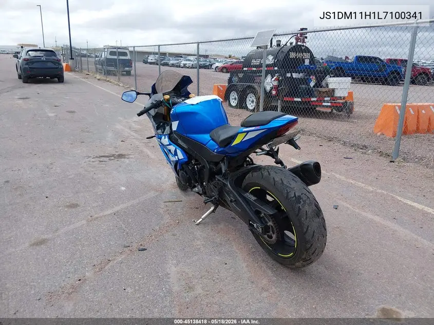 2020 Suzuki Gsx-R1000 R VIN: JS1DM11H1L7100341 Lot: 45138418