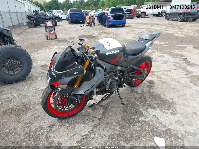 2021 Suzuki Gsx-R1000 R/100Th Anniversary VIN: JS1DM11H3M7100245 Lot: 45182727