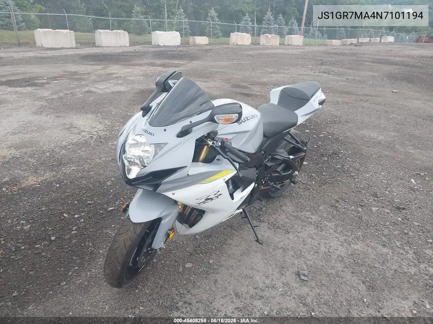 2022 Suzuki Gsx-R750 VIN: JS1GR7MA4N7101194 Lot: 45408258