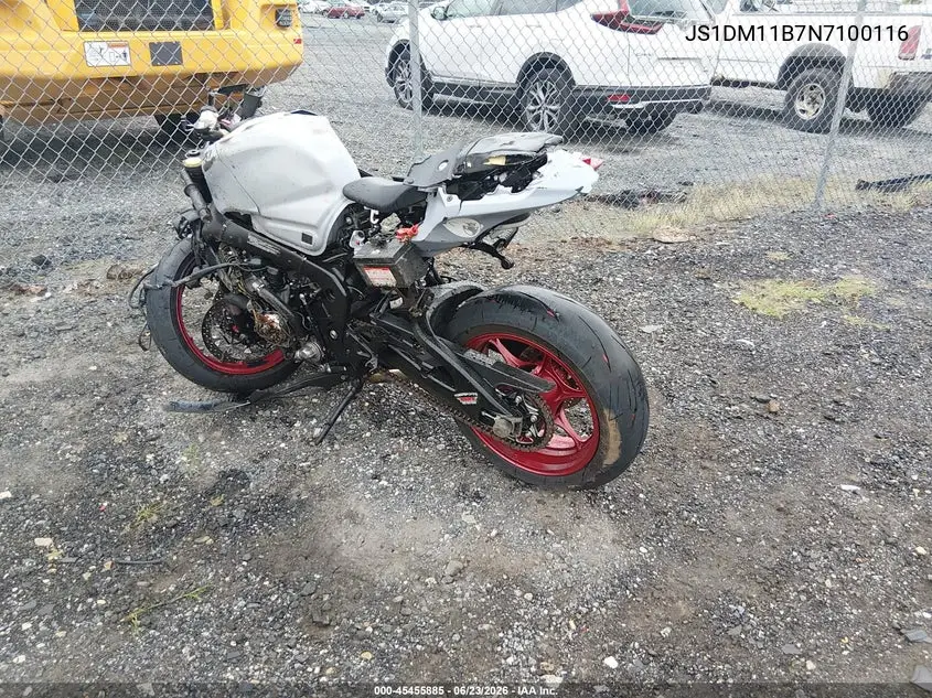 2022 Suzuki Gsx-R1000 VIN: JS1DM11B7N7100116 Lot: 45455885