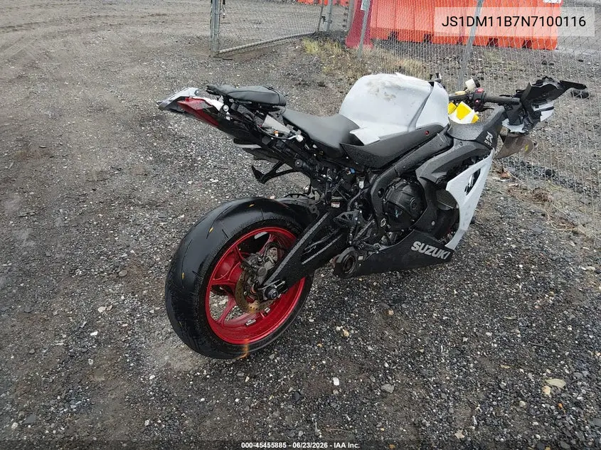 2022 Suzuki Gsx-R1000 VIN: JS1DM11B7N7100116 Lot: 45455885