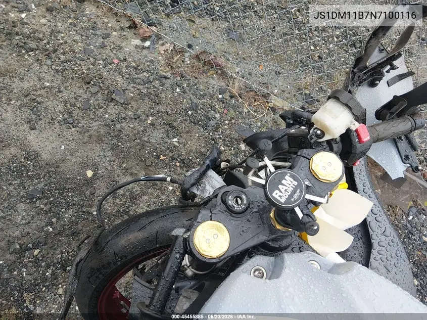 2022 Suzuki Gsx-R1000 VIN: JS1DM11B7N7100116 Lot: 45455885