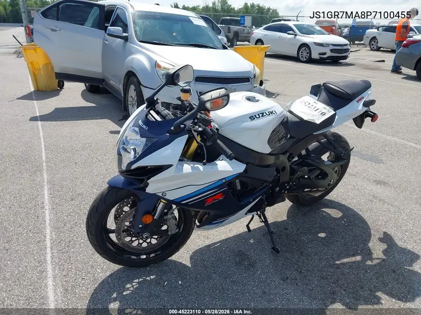2023 Suzuki Gsx-R750 VIN: JS1GR7MA8P7100455 Lot: 45223110