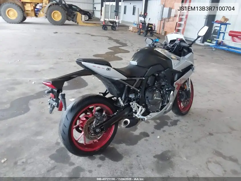2024 Suzuki Gsx800 F VIN: JS1EM13B3R7100704 Lot: 43721130