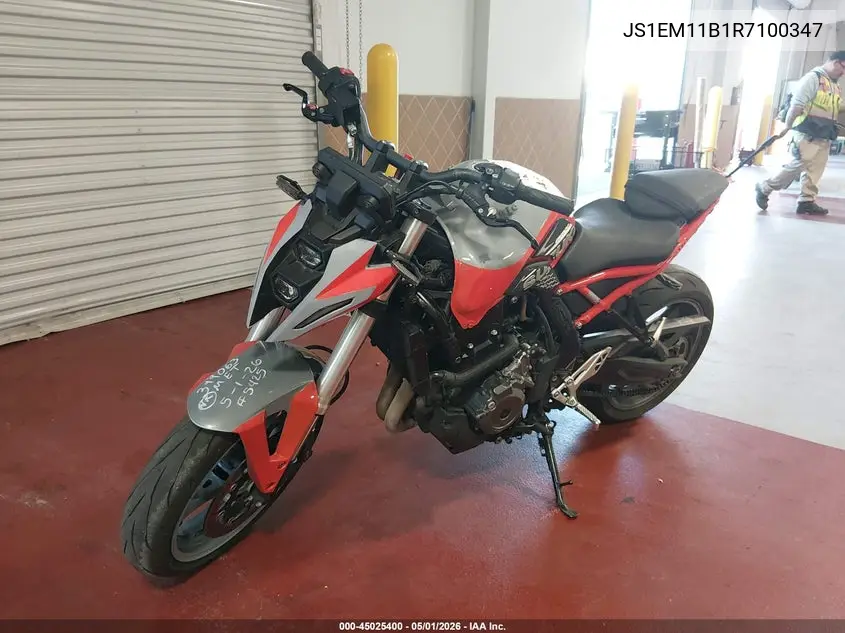 2024 Suzuki Gsx800 R VIN: JS1EM11B1R7100347 Lot: 45025400