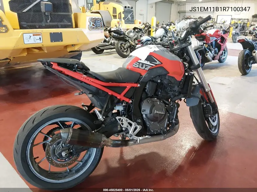 2024 Suzuki Gsx800 R VIN: JS1EM11B1R7100347 Lot: 45025400