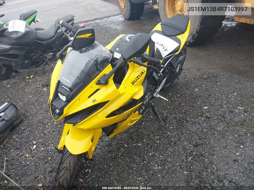 2024 Suzuki Gsx800 F VIN: JS1EM13B4R7103997 Lot: 45418398