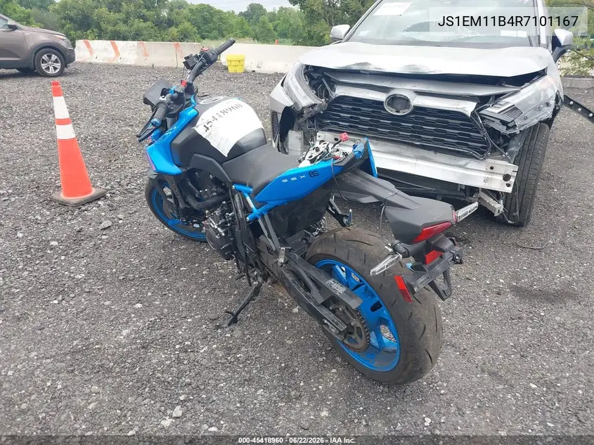 2024 Suzuki Gsx800 R VIN: JS1EM11B4R7101167 Lot: 45418960