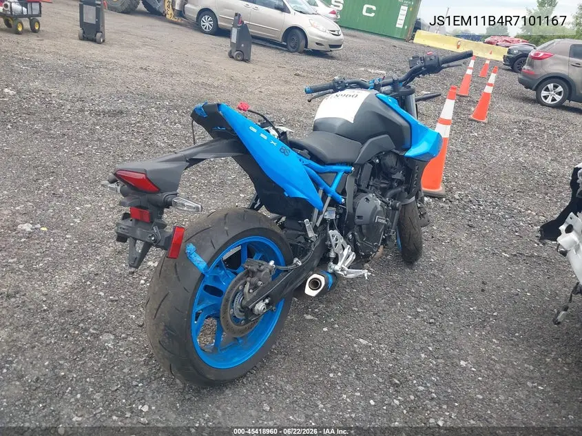2024 Suzuki Gsx800 R VIN: JS1EM11B4R7101167 Lot: 45418960