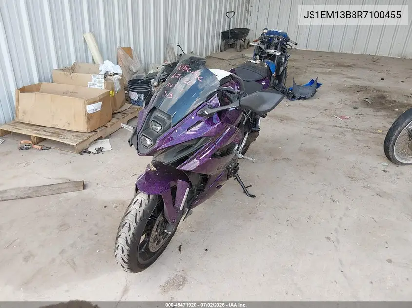2024 Suzuki Gsx800 F VIN: JS1EM13B8R7100455 Lot: 45471920