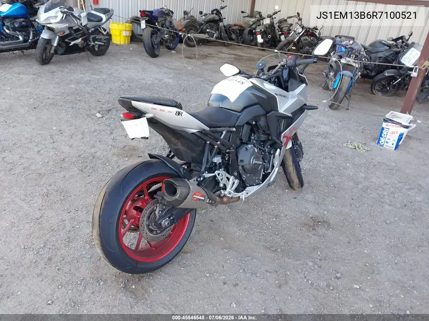 2024 Suzuki Gsx800 F VIN: JS1EM13B6R7100521 Lot: 45546548