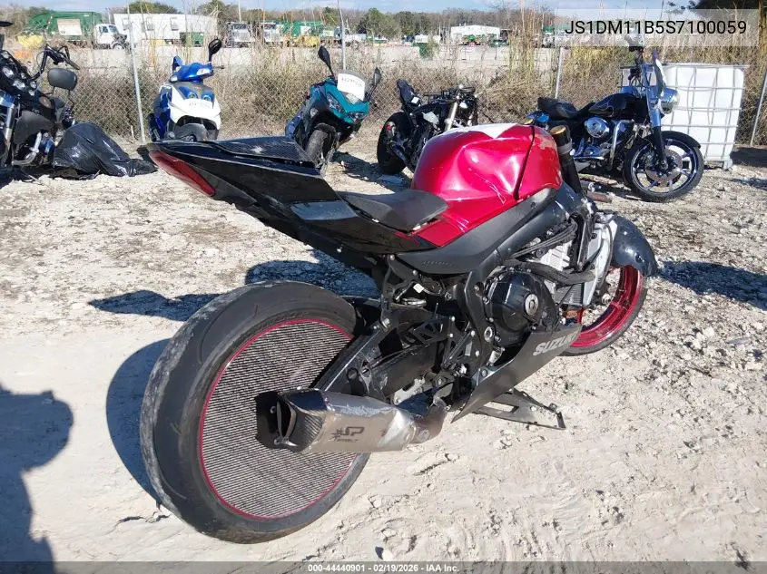 2025 Suzuki Gsx-R1000 VIN: JS1DM11B5S7100059 Lot: 44440901