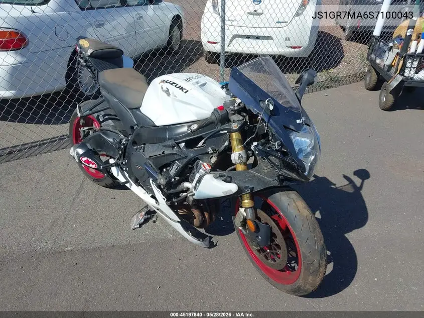 2025 Suzuki Gsx-R750 VIN: JS1GR7MA6S7100043 Lot: 45197840