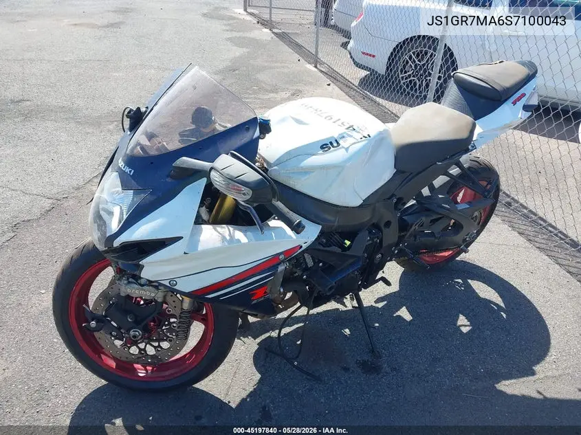 2025 Suzuki Gsx-R750 VIN: JS1GR7MA6S7100043 Lot: 45197840