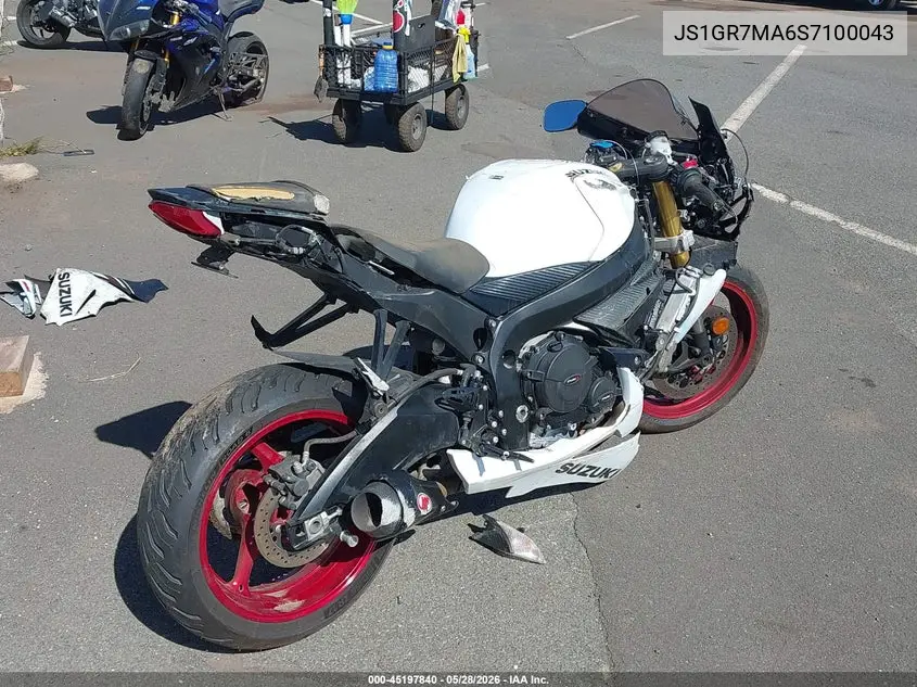 2025 Suzuki Gsx-R750 VIN: JS1GR7MA6S7100043 Lot: 45197840