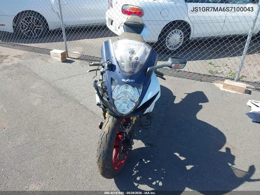 2025 Suzuki Gsx-R750 VIN: JS1GR7MA6S7100043 Lot: 45197840