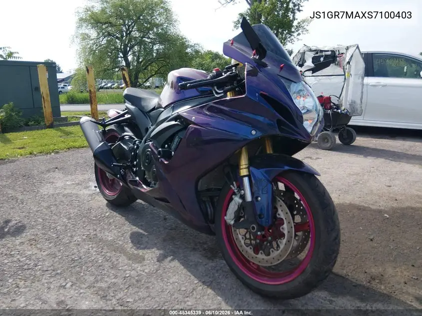2025 Suzuki Gsx-R750 VIN: JS1GR7MAXS7100403 Lot: 45345339
