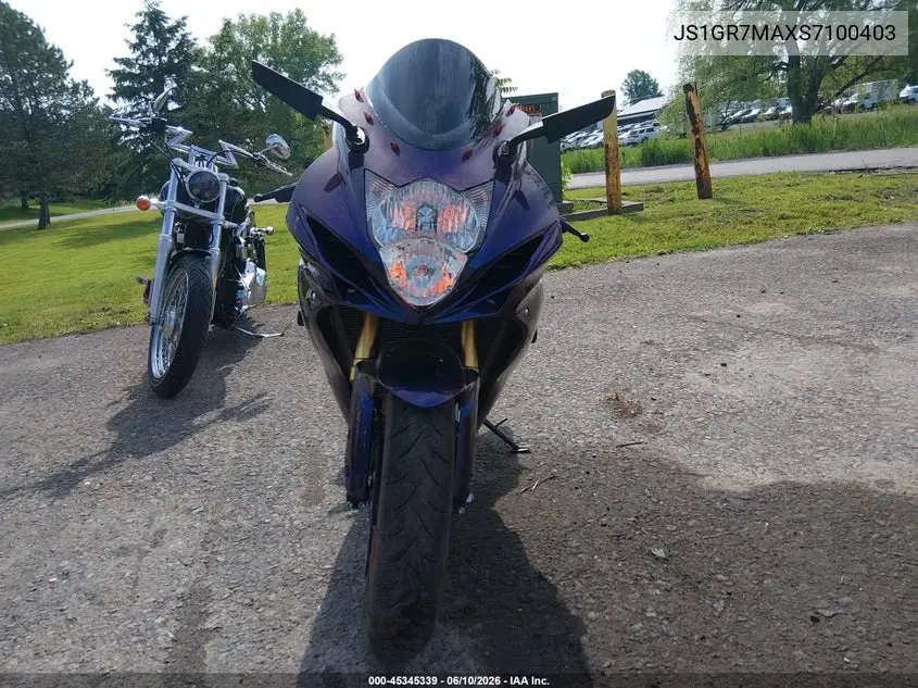 2025 Suzuki Gsx-R750 VIN: JS1GR7MAXS7100403 Lot: 45345339